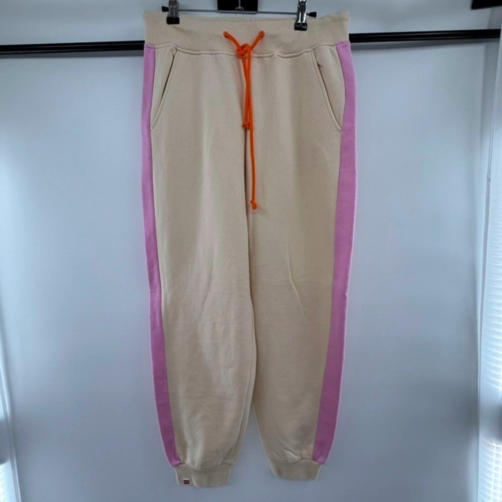 LEGO x Target Jogger Sweatpants Beige Purple Colorblock‎ Fleece Size Medium